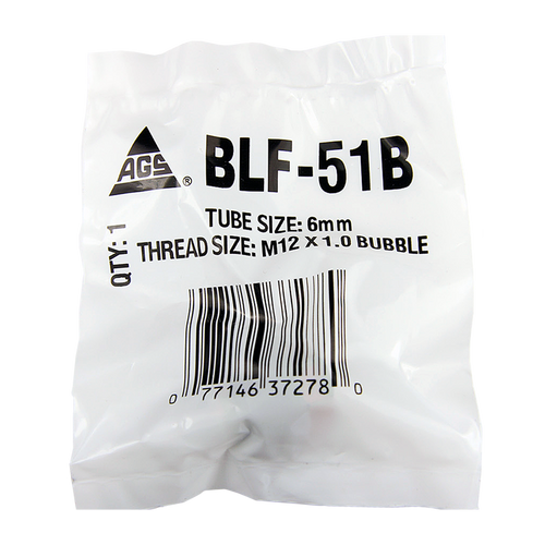 Steel Tube Nut, 6mm (M12x1.0 Bubble)