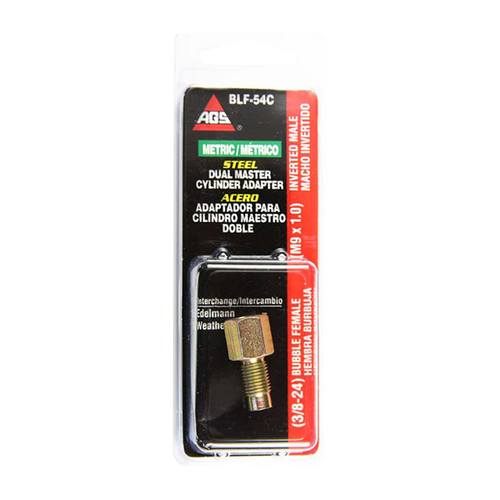 Steel Adapter, Female(3/8-24 Bubble), Male(M9x1.0 Inverted)