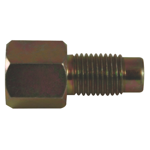 Steel Adapter, Female(3/8-24 Bubble), Male(M9x1.0 Inverted)