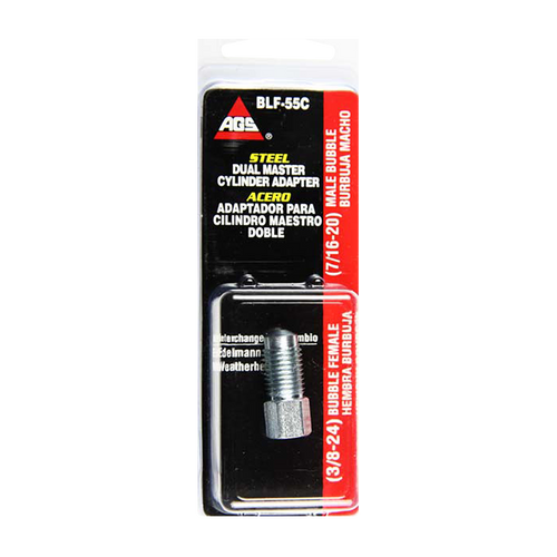 Steel Adapter, Female(3/8-24 Bubble), Male(7/16-20 Bubble)