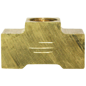 Brass Brake Line Union Tee, Female(3/8-24 Inverted)