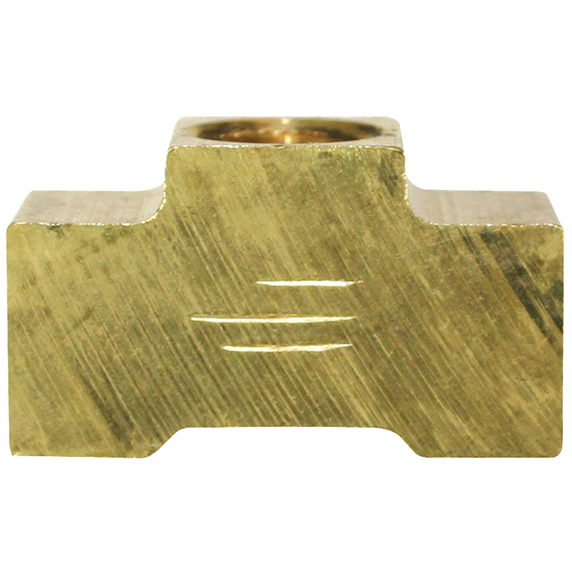 Brass Brake Line Union Tee, Female(3/8-24 Inverted)