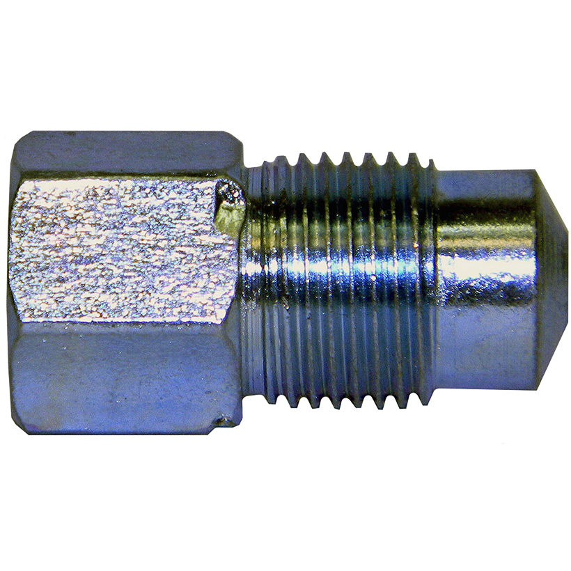 Steel Brake Line Adapter F(3/8-24 Bubble) × M(M12x1.0 Bubble)