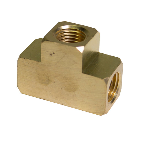Brass Union Tee, Female (1/4-18 NPT)
