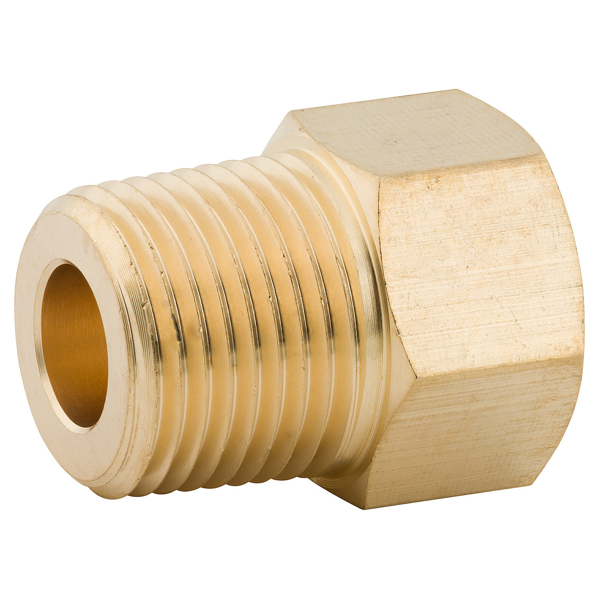 Connector, Brass, F(5/8-18 I), M(3/8 NPTM), Bag of 1