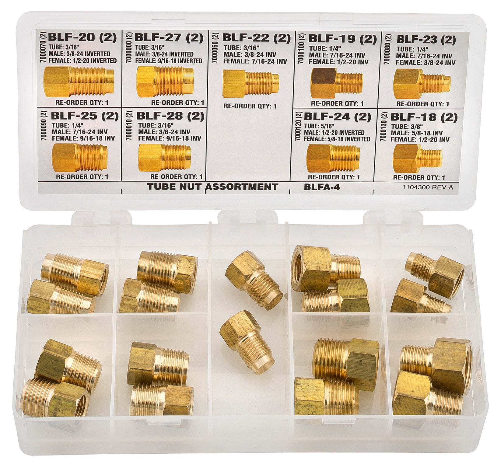 Master Cylinder Adapter Fitting Assortment, 9 SKU AGS Company