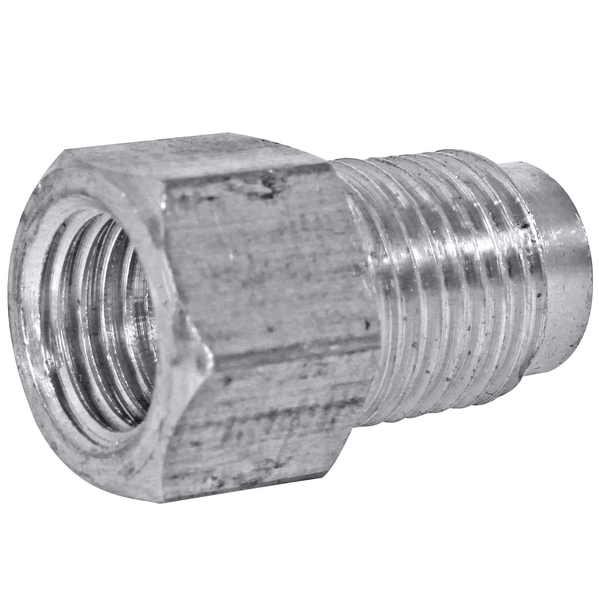 Stainless Steel Brake Line Adapter F(3/8-24 Inverted) × M(7/16-24 Inverted)