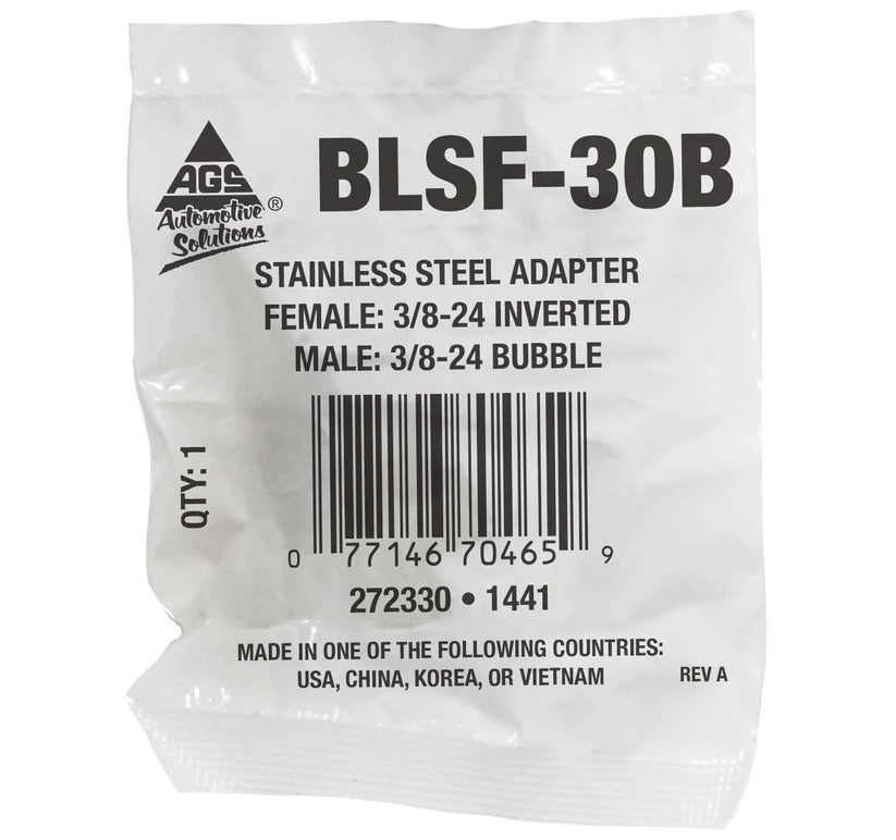 Adapter, Stainless Steel, F(3/8-24 I), M(3/8-24 B)