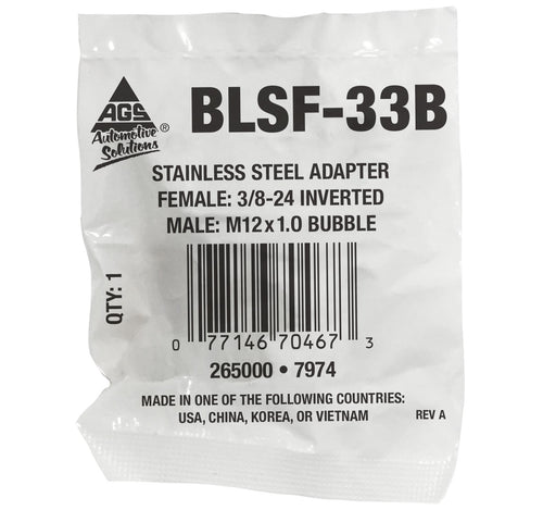 Stainless Steel Adapter F(3/8-24 I), M(M12x1.0 B)