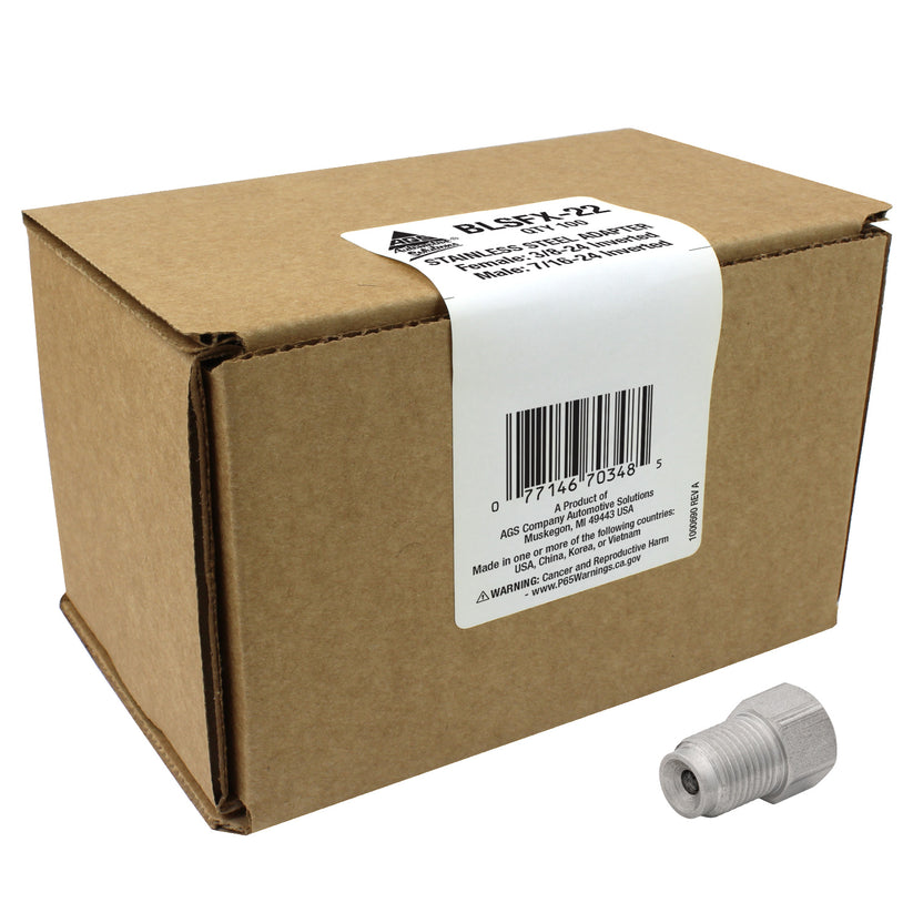 Adapter, Stainless Steel, F(3/8-24 I), M(7/16-24 I)