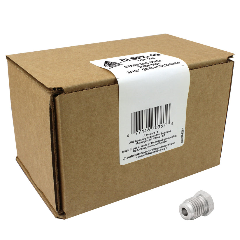 Stainless Steel Tube Nut 3/16" (M13x1.5 Bubble)