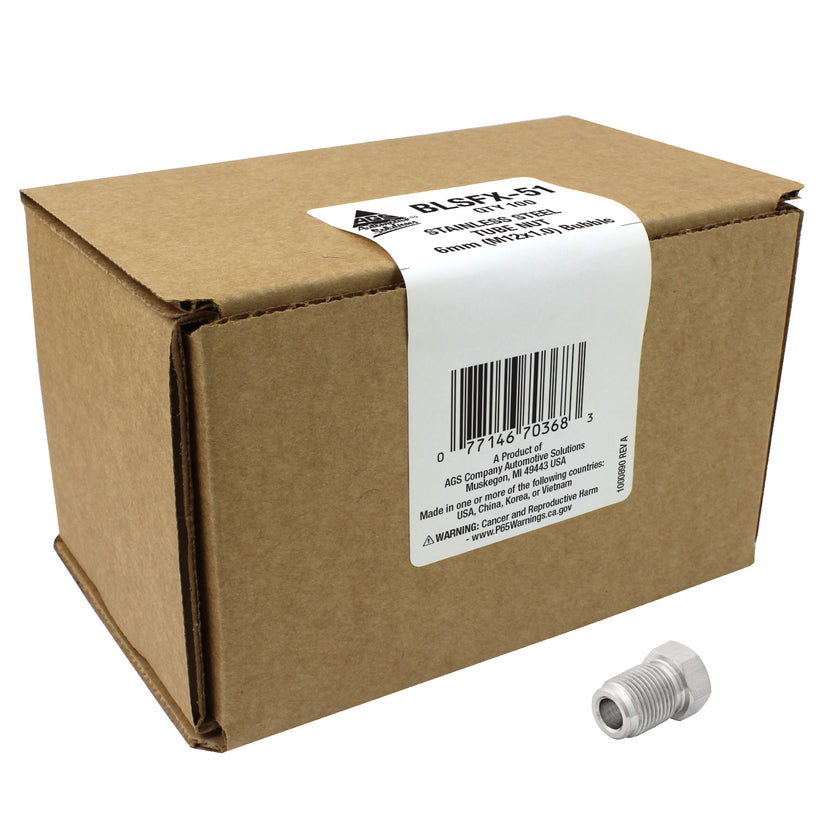 Tube Nut, Stainless Steel, 6mm (M12x1.0 B)