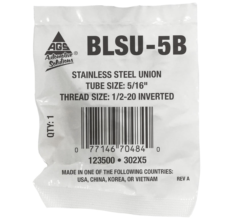 Union, Stainless Steel, 5/16" (1/2-20 I)