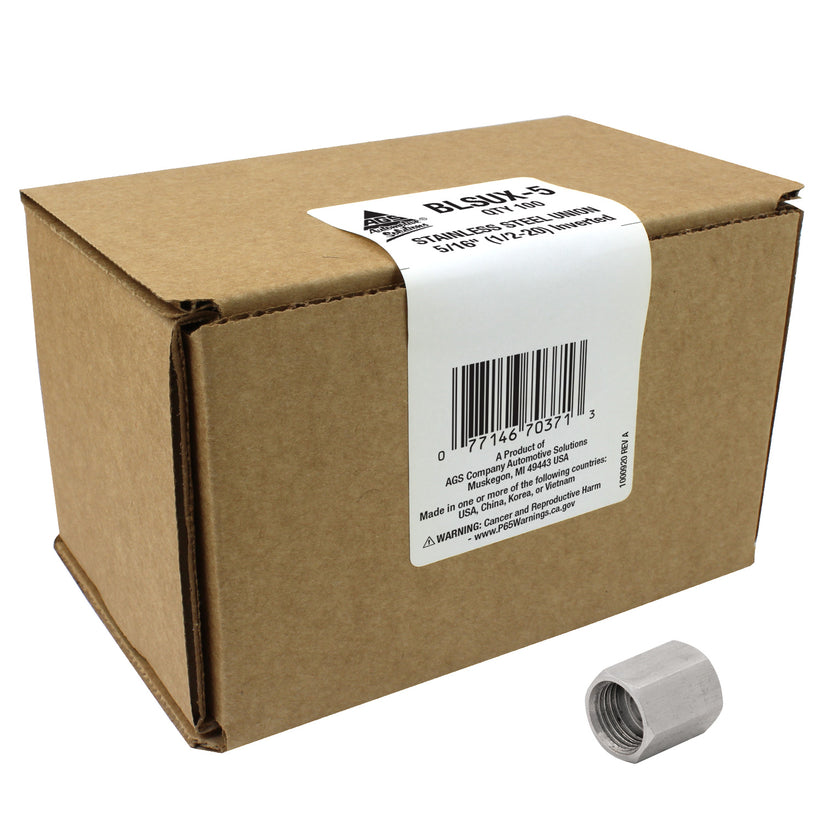 Union, Stainless Steel, 5/16" (1/2-20 I)