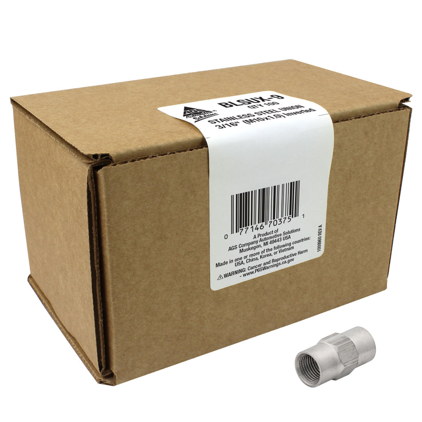 Union, Stainless Steel, 3/16" (M10x1.0 I)