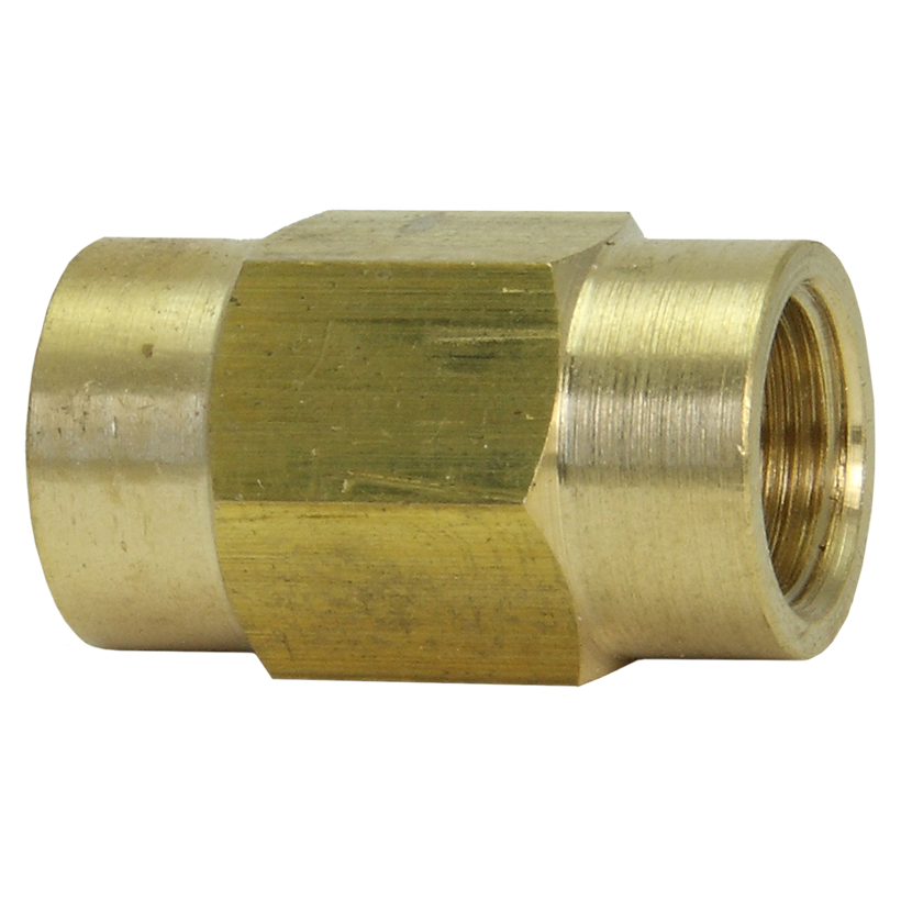 Brass Brake Line Union, 6mm (M12x1.0 Bubble)
