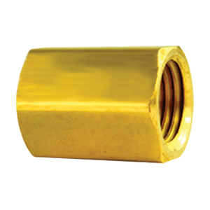 Brass Brake Line Union, 3/16" (3/8-24 Inverted)