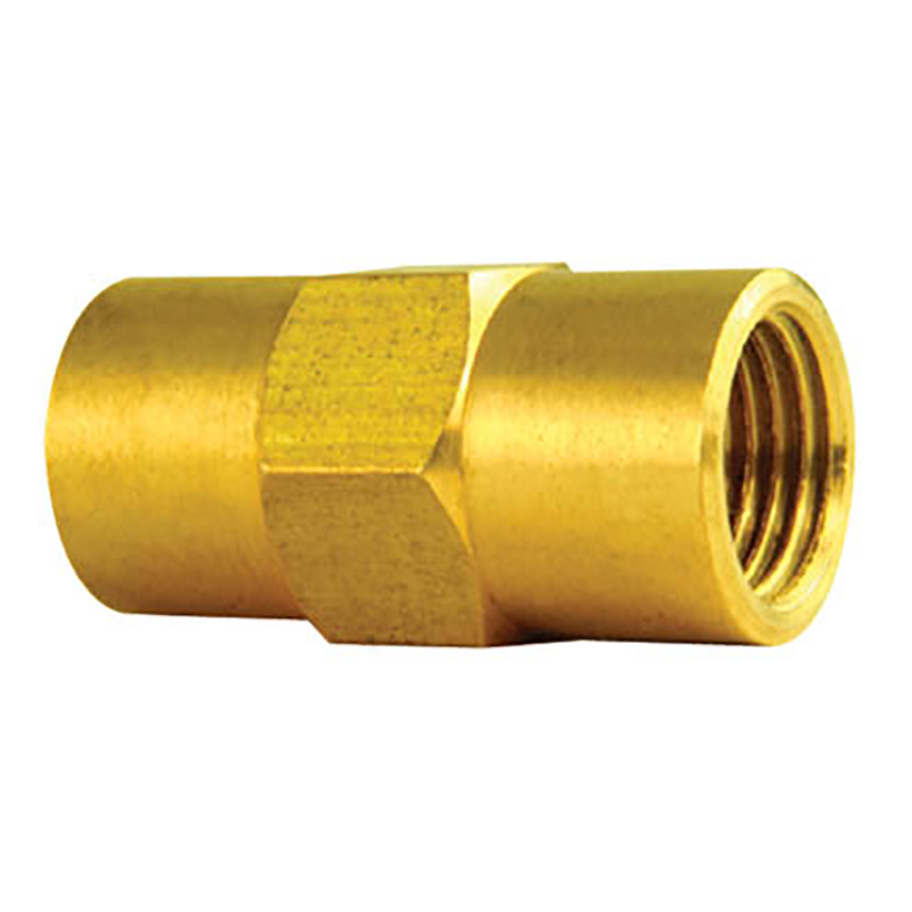 Brass Brake Line Union, 3/16" (M10x1.0 Inverted) AGS Company Automotive Solutions