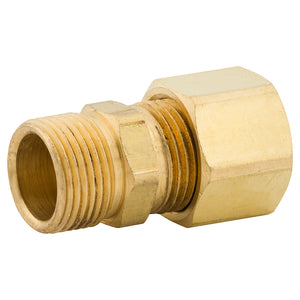 Elbow Connector Compression, Brass, 3/8 (1/4 NPTM), Bag of 1