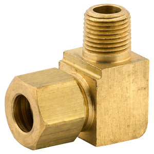Elbow Connector Compression, Brass, 5/16" (1/8 NPTM), Bag of 1