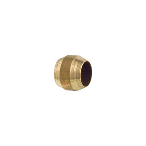 Sleeve Compression, Brass, 3/16", Bag of 10