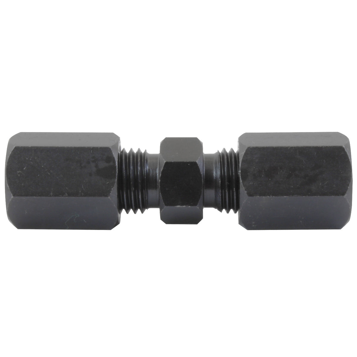 Compression Union High-Pressure Black Oxide Steel 1/4" – Bag of 1