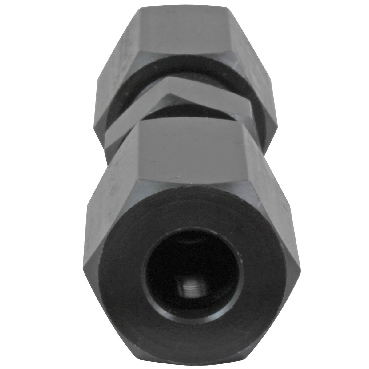 Compression Union High-Pressure Black Oxide Steel 1/4" – Bag of 1