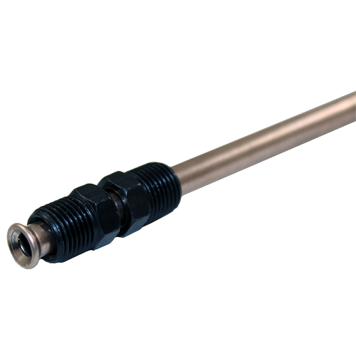 NiCopp Brake Line Adapter, 1/4 x 8 (7/16-24 Inverted)(7/16-24 Inverted)