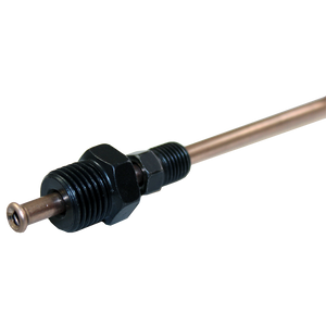 NiCopp Brake Line Adapter, 3/16" x 8" (3/8-24 Inverted)(9/16-18 Inverted)