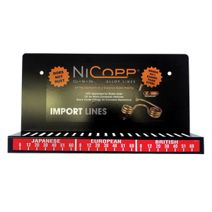 Wall Display, NiCopp Nickel/Copper Brake Lines Import, No Lines