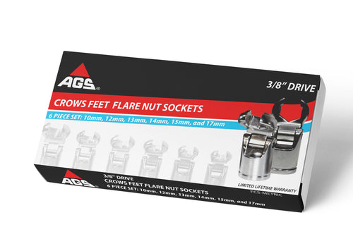 Crows Feet Adjustable Flare Nut Sockets, 3/8