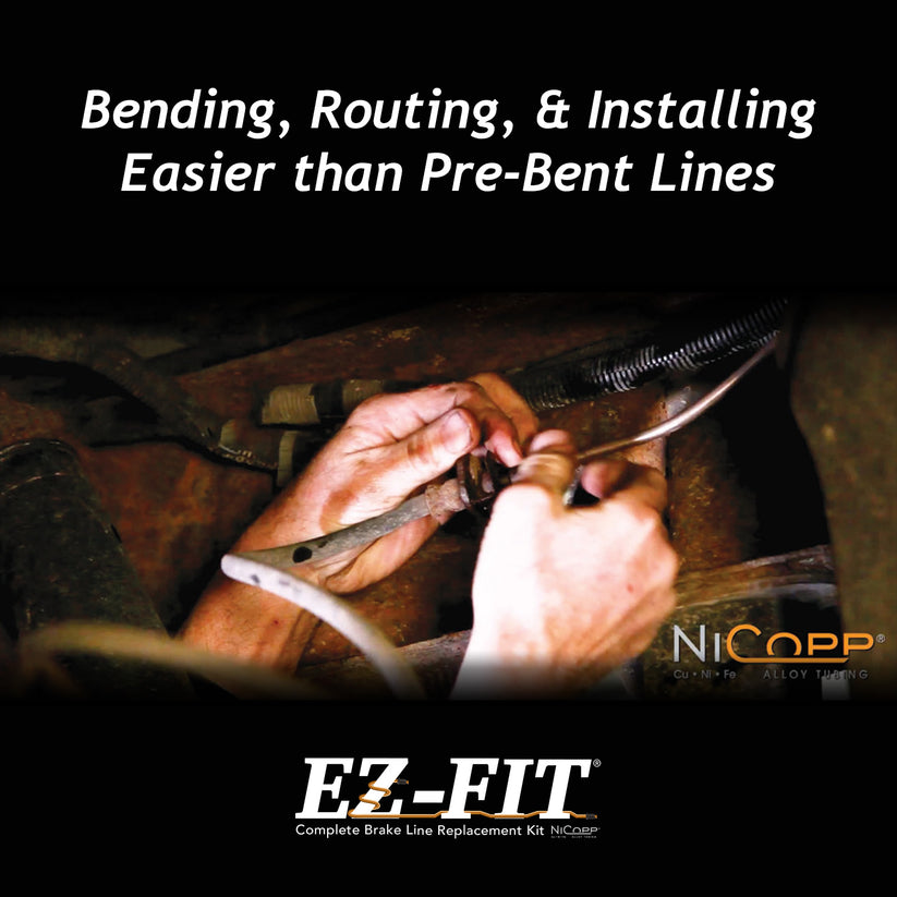 EZ-Fit Nickel Copper Brake Line - 1/4" x 98", (7/16-24 I)(1/2-20 I)