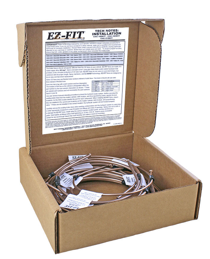 EZ-Fit NiCopp Complete Brake Line Kit – Silverado 3500 Sierra 3500 2001-2002 Std/4WD/RWD/DRW