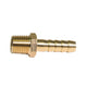 Brass Fuel Connector, 5/16 Hose, Male (1/4-18 NPT)