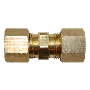 Fuel Line Compression Union - 5/16" Steel to 5/16" Nylon - 2 per Bag