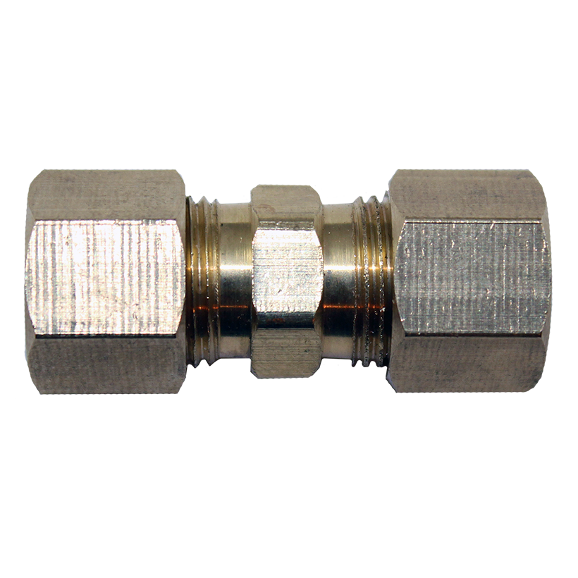 Fuel Line Compression Union - 5/16" Nylon to 5/16" Nylon - 2 per Bag