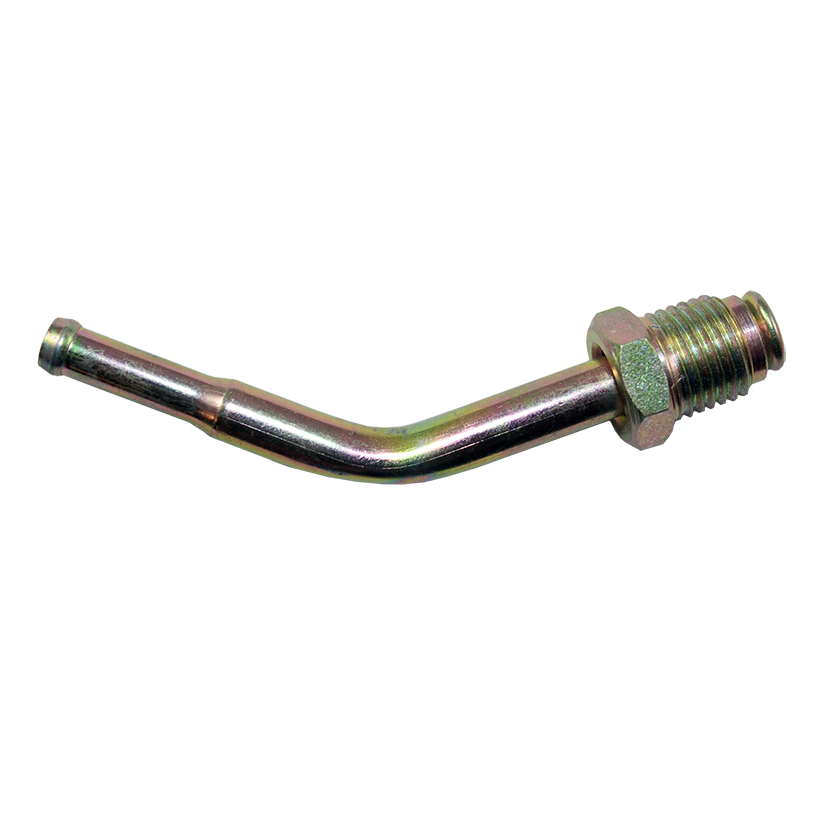 Fuel Line Adapter - 45 degree 14mm Steel to 14mm Nylon - 1 per Bag
