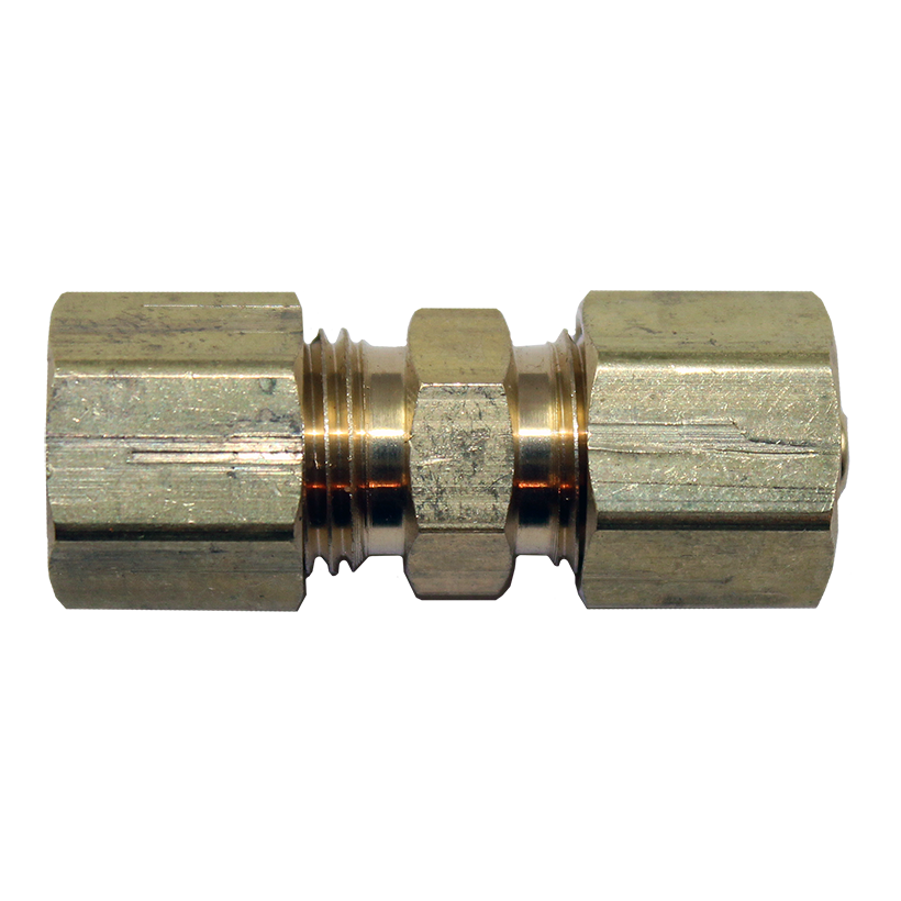 Fuel Line Compression Union - 1/4" Steel to 1/4" Nylon
