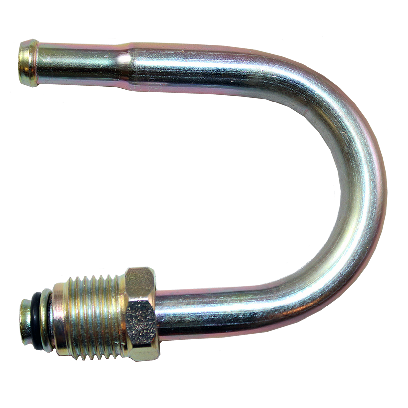 Fuel Line Adapter - 180 Degree 3/8 Steel to 3/8 Nylon - 1 per Bag