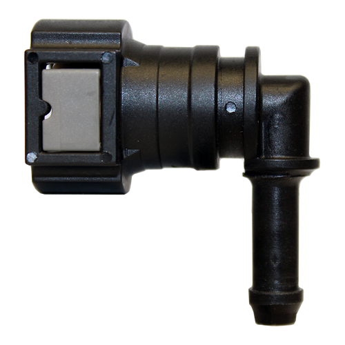 Fuel Line Quick Connect 90 Degree 5/16" Steel to 3/8" Nylon AGS
