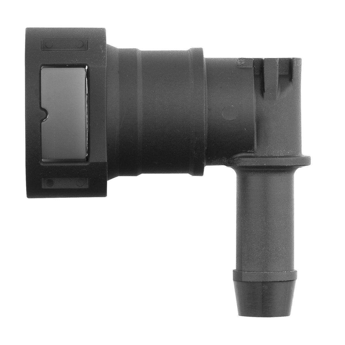 Fuel Line Quick Connect - 90 Degree 1/2" Steel to 1/2" Nylon - 2 per Bag