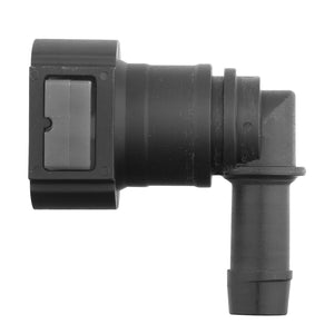 Fuel Line Quick Connect - 90 Degree 12mm Steel to 1/2" Nylon - 2 per Bag