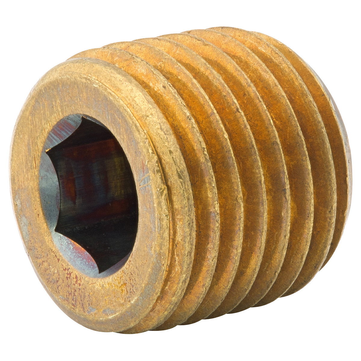 Hex Plug, Br, 1/4H (1/4 NPTM), Bag of 1