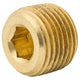 Hex Plug, Br, 3/8H (1/2 NPTM), Bag of 1