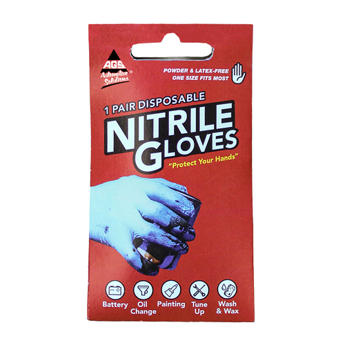 Disposable Nitrile Gloves, 2-pack (500ct case)