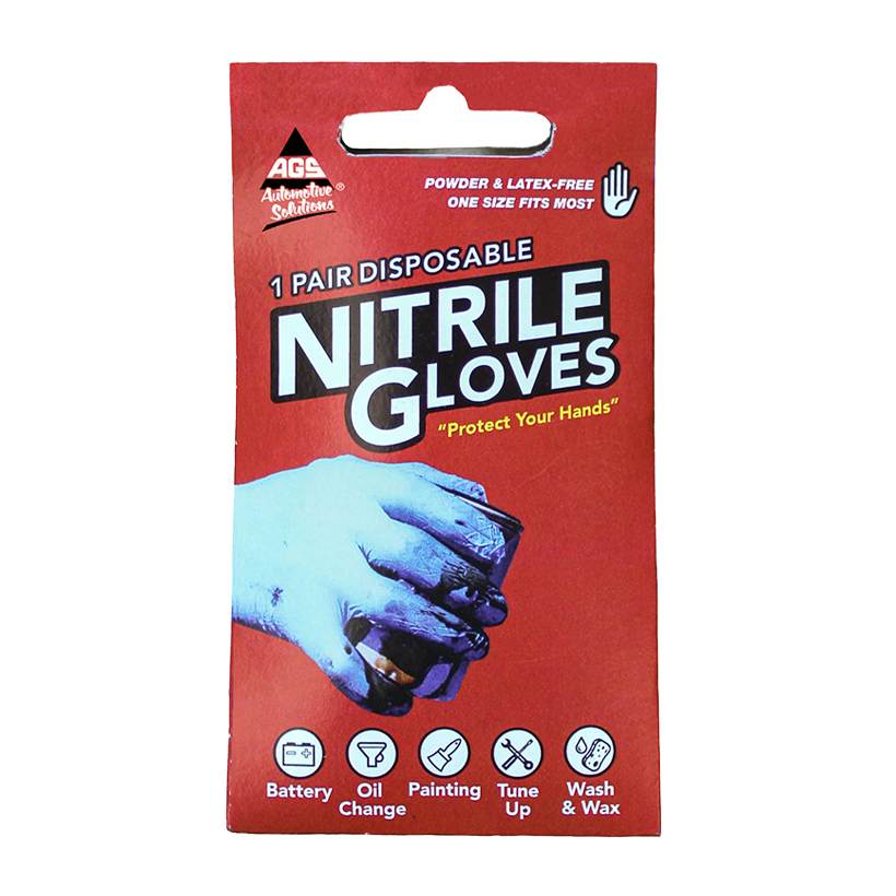 Disposable Nitrile Gloves, 2-pack (500ct case)