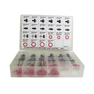 Oil Drain Repair Plug and Replacement Gasket Assortment, 13 SKU
