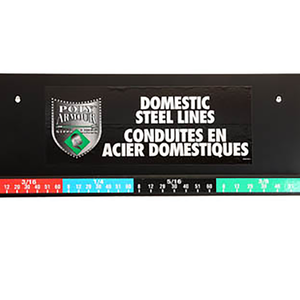 Wall Display, Poly-Armour PVF Steel Brake Lines Domestic, No Lines