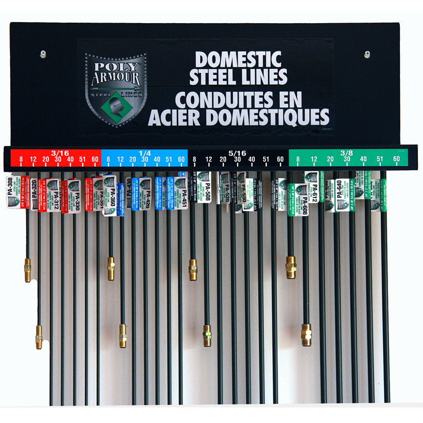 Poly-Armour PVF Steel Wall Display Domestic Lines