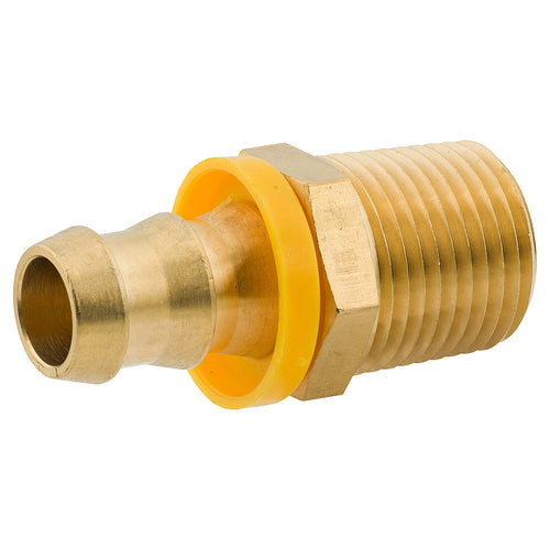 Push-On, Brass, 1/2